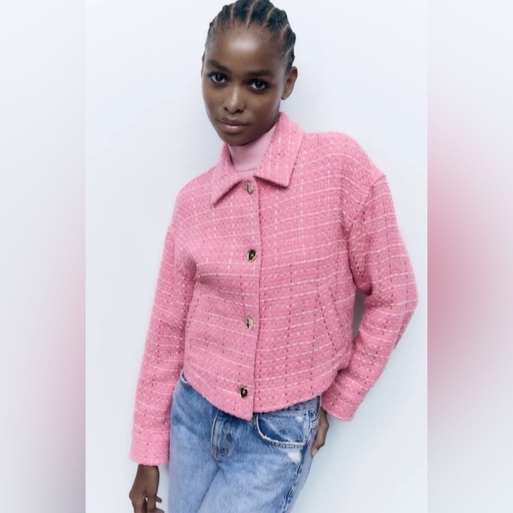 Zara Textured Sequin Overshirt, Size M - Picture 2 of 15